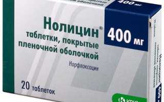 Нолицин при пиелонефрите