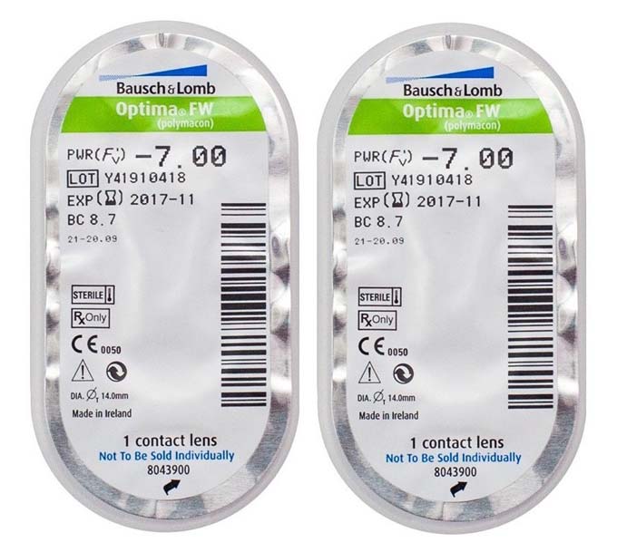 блистеры с линзами