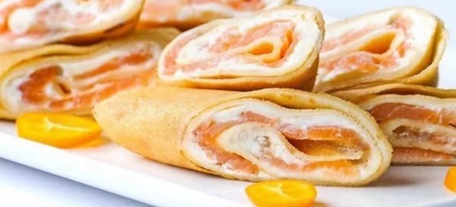 блины фаршированные красной рыбой