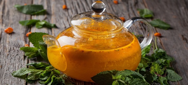 чай с облепихой и мятой