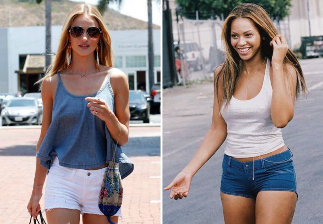 обтягивающие джинсовые шорты