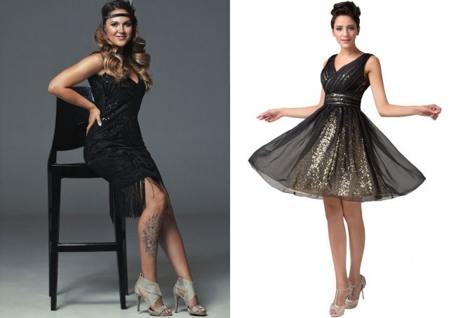 черное короткое платье с блестками черное короткое платье с блестками