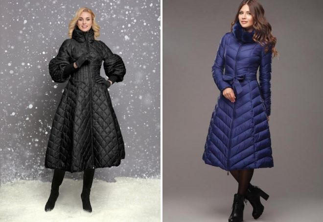 длинный пуховик платье длинный пуховик платье