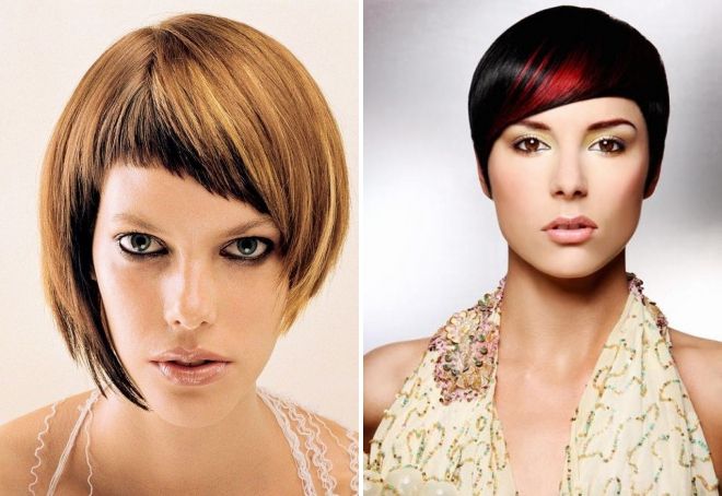 короткая косая челка короткая косая челка