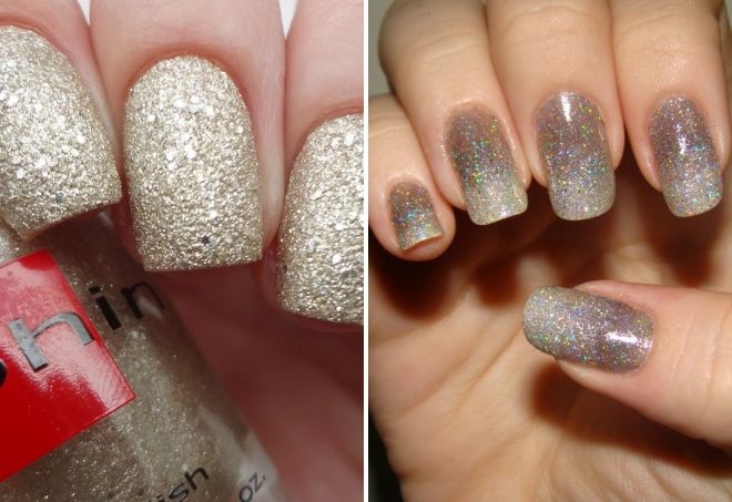 нежный маникюр с глиттером нежный маникюр с глиттером