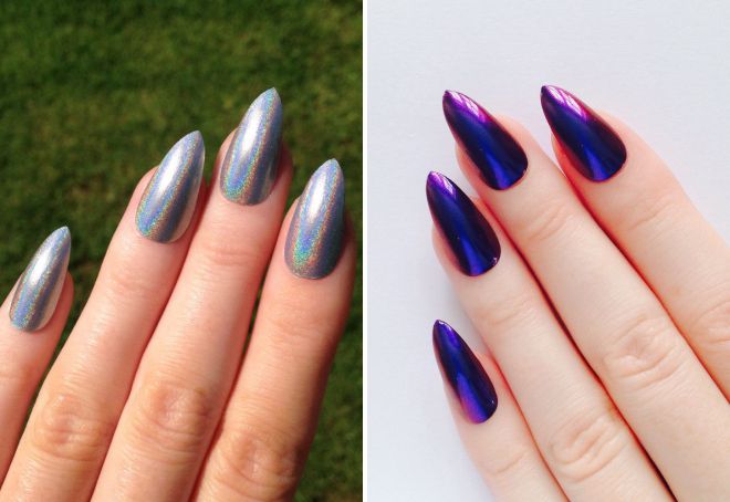 острый дизайн ногтей с втиркой острый дизайн ногтей с втиркой