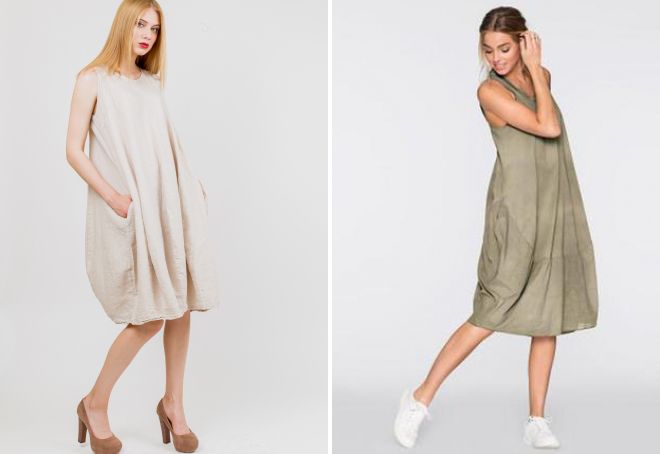 платья-балахоны из льна платья-балахоны из льна