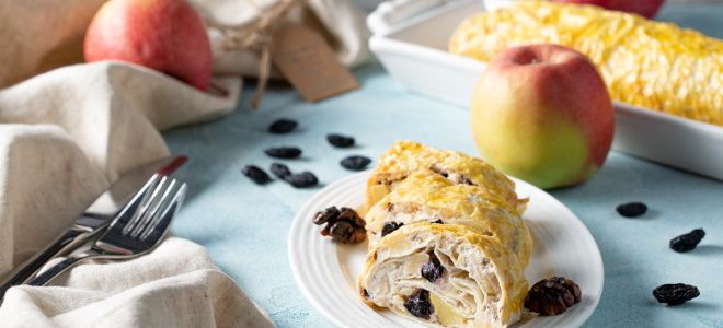 пп штрудель с яблоками пп штрудель с яблоками
