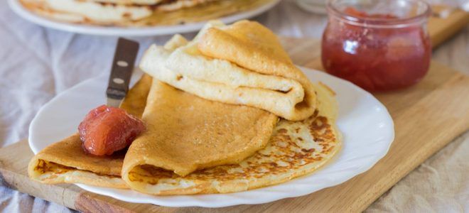 фото10 пышные заварные блины на кефире