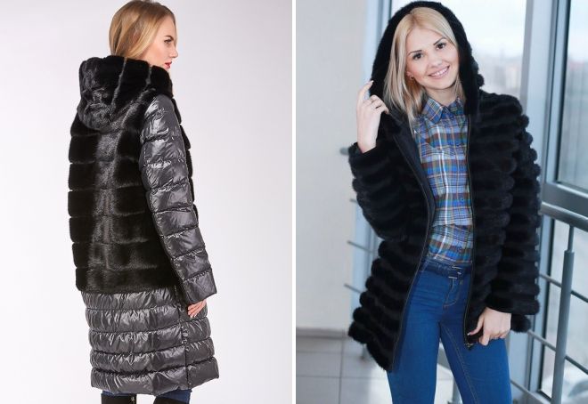 шуба трансформер норка с капюшоном шуба трансформер норка с капюшоном