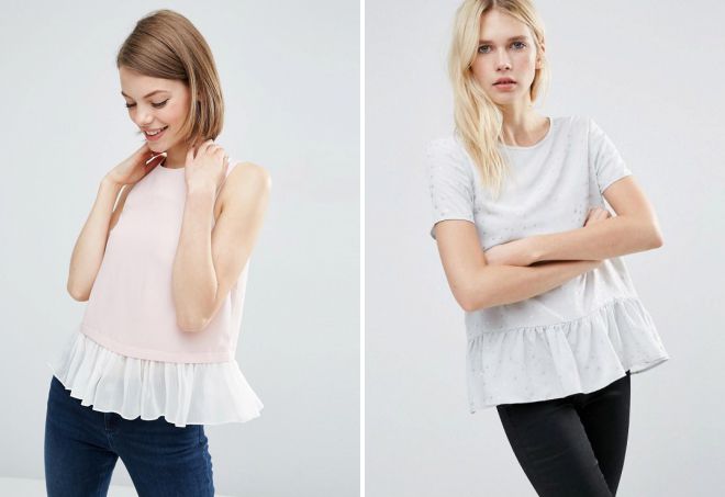 топ с воланом по низу топ с воланом по низу