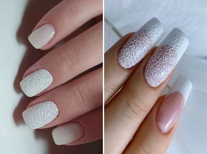 белый маникюр с пеной белый маникюр с пеной