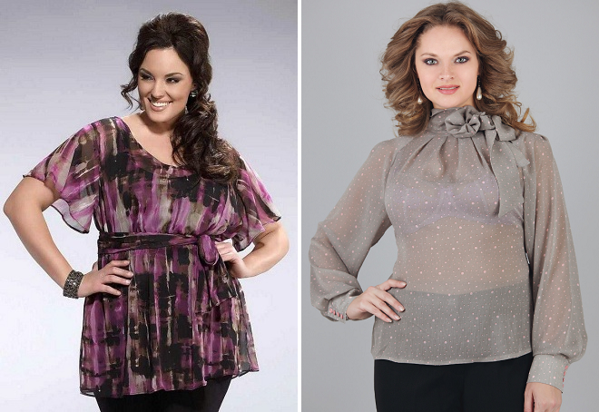 блузки из шифона для полных женщин блузки из шифона для полных женщин