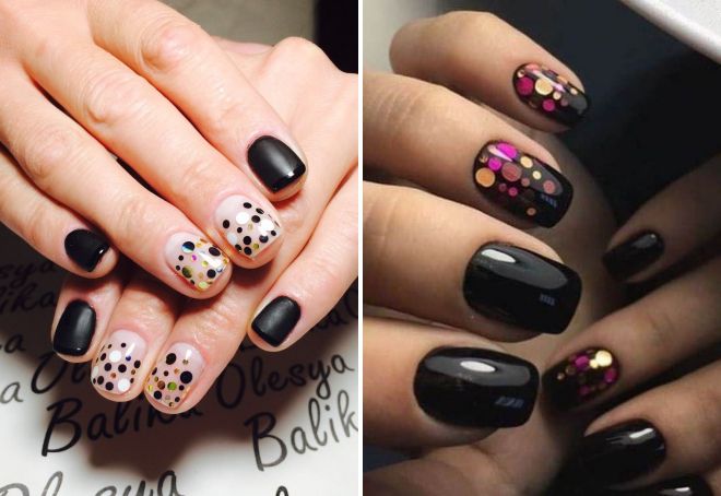 черный маникюр с камифубуки черный маникюр с камифубуки