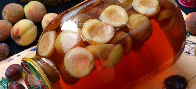 компот из слив и персиков на зиму компот из слив и персиков на зиму