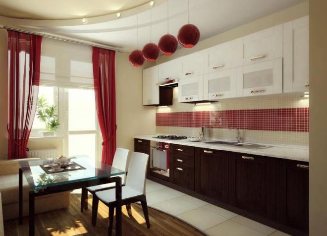 Красные шторы на кухню Красные шторы на кухню