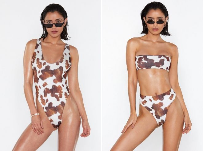 купальник с коровим принтом купальник с коровим принтом