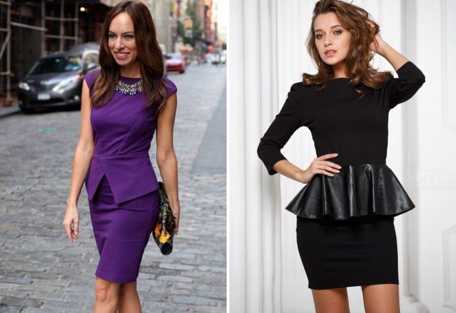 платье футляр с баской платье футляр с баской