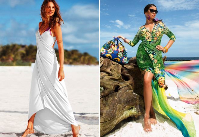 пляжное платье с запахом пляжное платье с запахом