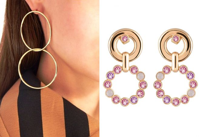 серьги много колец серьги много колец