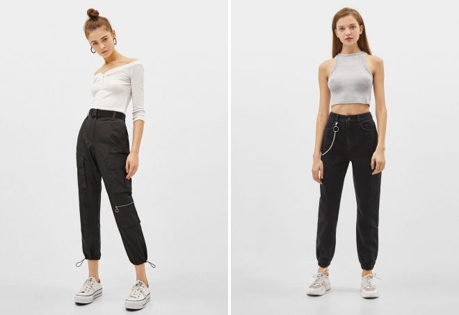 штаны карго с ремнями штаны карго с ремнями