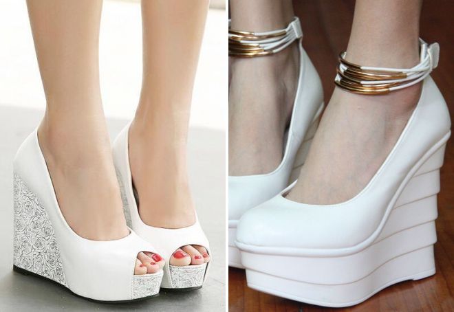 свадебные туфли на танкетке свадебные туфли на танкетке