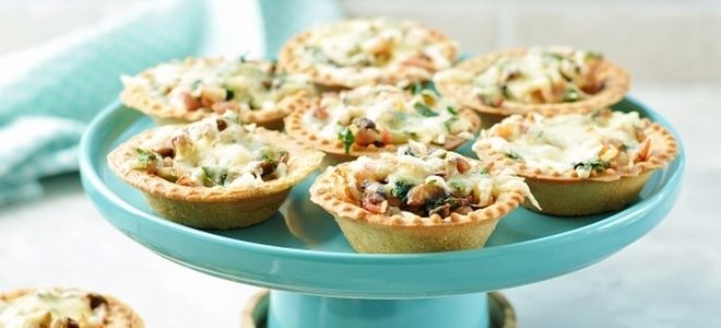 тарталетки с грибной начинкой тарталетки с грибной начинкой