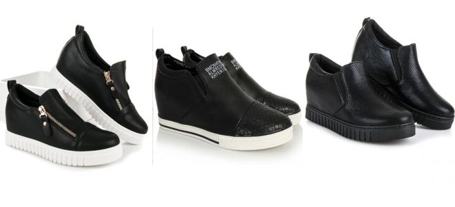 Женские слипоны на танкетке Женские слипоны на танкетке