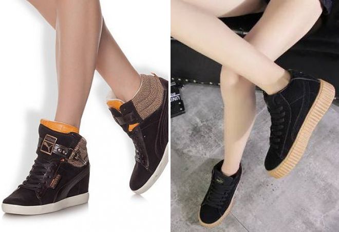 черные кеды Пума черные кеды Пума