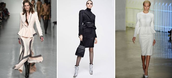 пиджак с баской и юбка карандаш пиджак с баской и юбка карандаш