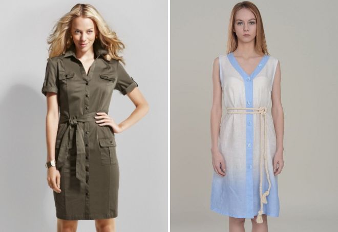 платье-халат из льна платье-халат из льна