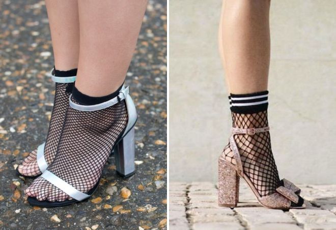 сандалии с носками сеткой сандалии с носками сеткой