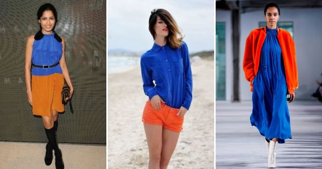 Сочетание цветов в одежде синий с оранжевым Сочетание цветов в одежде синий с оранжевым