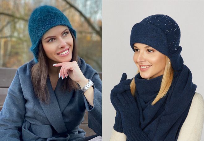 вязаная шапка ушанка из ангоры вязаная шапка ушанка из ангоры