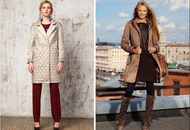 Женское стеганое осеннее пальто Женское стеганое осеннее пальто