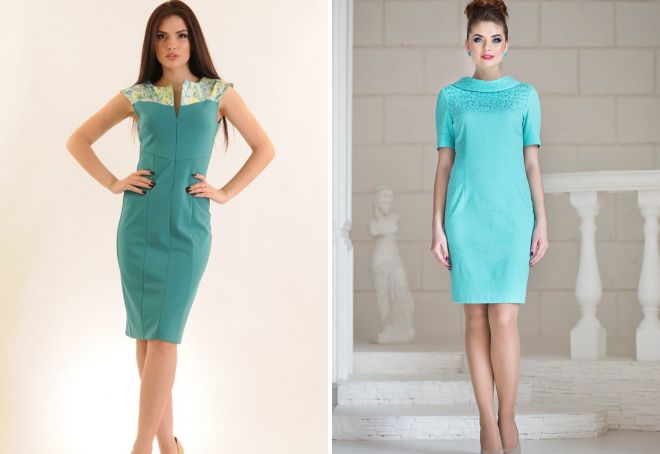 бирюзовое платье футляр бирюзовое платье футляр