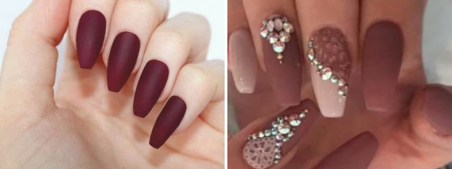 матовые ногти балерина матовые ногти балерина