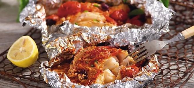 Налим в фольге в духовке Налим в фольге в духовке