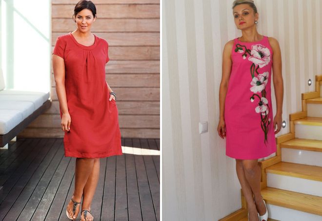 платья из цветного льна платья из цветного льна