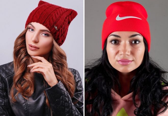 Красная спортивная шапка Красная спортивная шапка