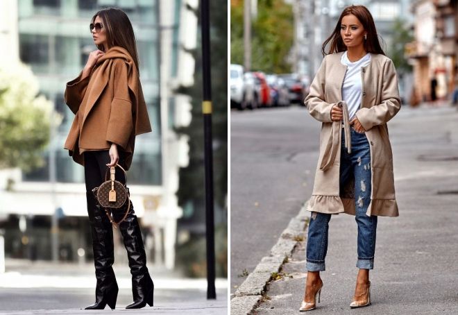 Модные женские осенние полупальто Модные женские осенние полупальто