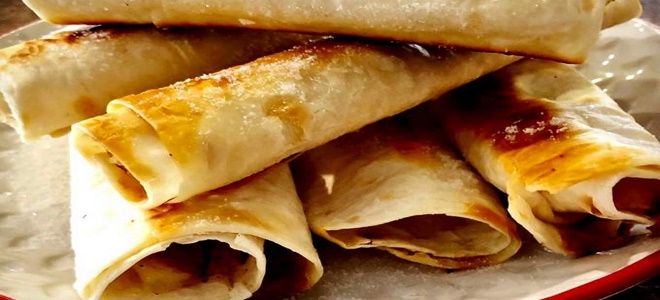 штрудель с яблоками на сковороде штрудель с яблоками на сковороде