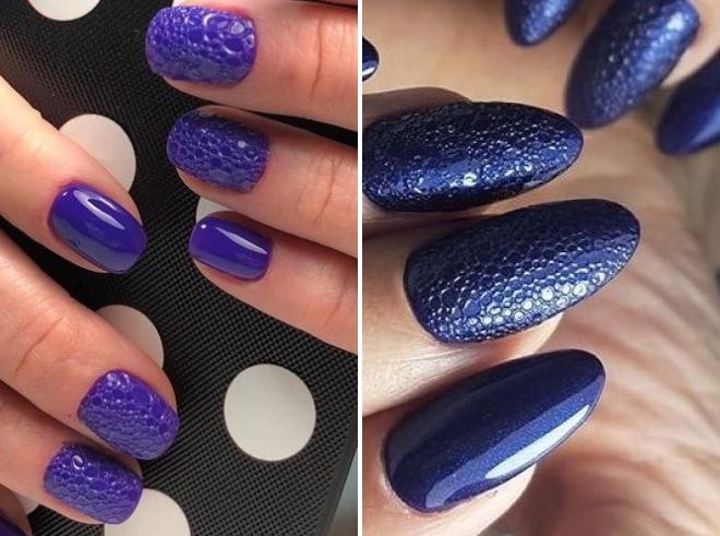 синий пенный маникюр синий пенный маникюр