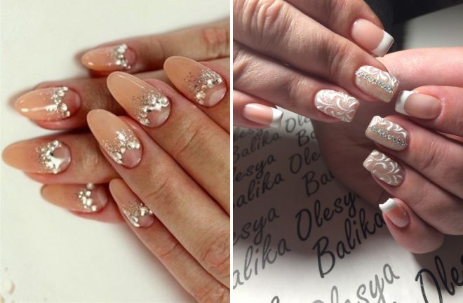 свадебный дизайн ногтей со стразами свадебный дизайн ногтей со стразами