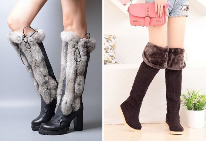 высокие сапоги на меху высокие сапоги на меху