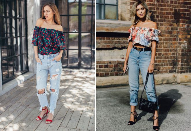 джинсы и топ с воланом джинсы и топ с воланом