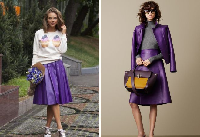 фиолетовая кожаная юбка фиолетовая кожаная юбка