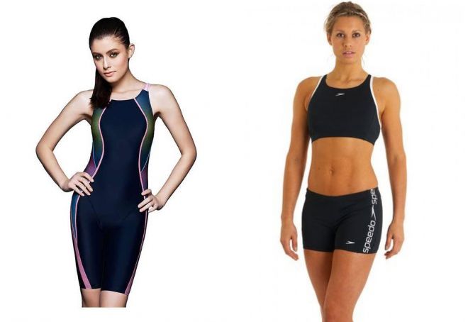 Купальник с длинными шортами для плавания Купальник с длинными шортами для плавания