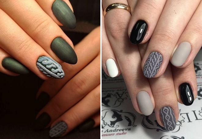 матовый маникюр свитер на ногтях матовый маникюр свитер на ногтях