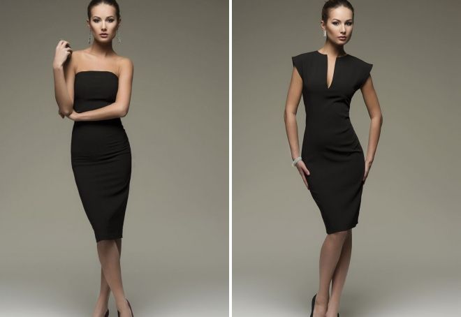 платье футляр черного цвета платье футляр черного цвета